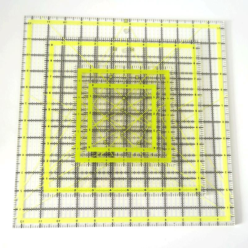 Quilting Ruler Square - 4 pezzi quadrati acrilici quilting righelli