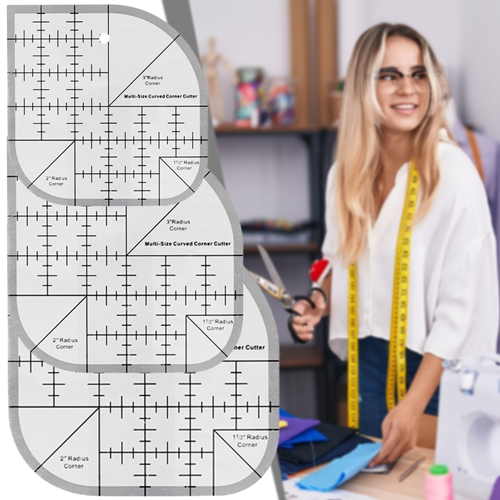 Quilting Ruler Square - Righello per taglierina angolare curva antiscivolo