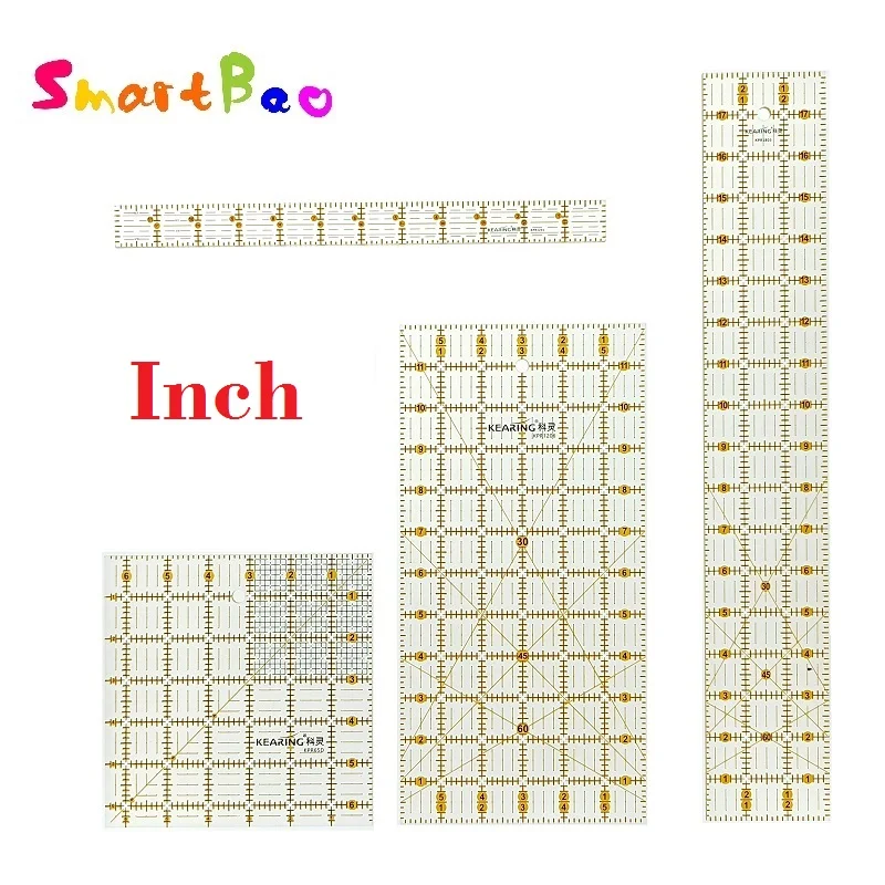 Quilting Ruler Square - Righello Patchwork trapuntato acrilico con linee