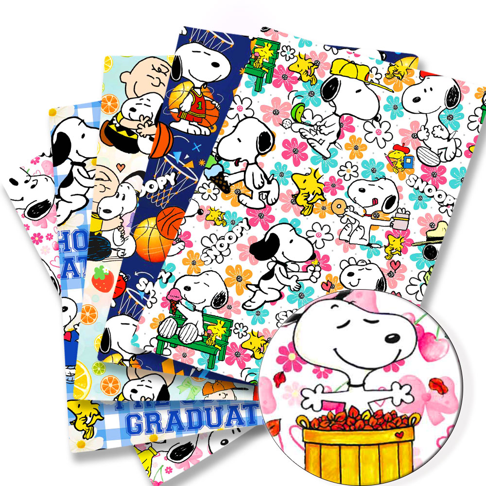 Sewing Production - Tessuto Snoopy TAKARA TOMY 140x50CM, Stoffa
