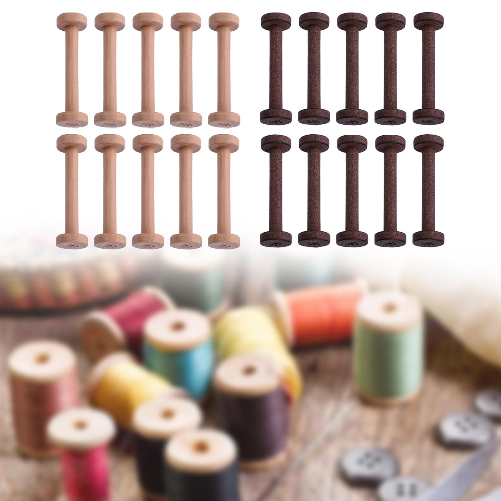 Thread Bobbins Empty - Bobine di legno 10 pezzi, finitura