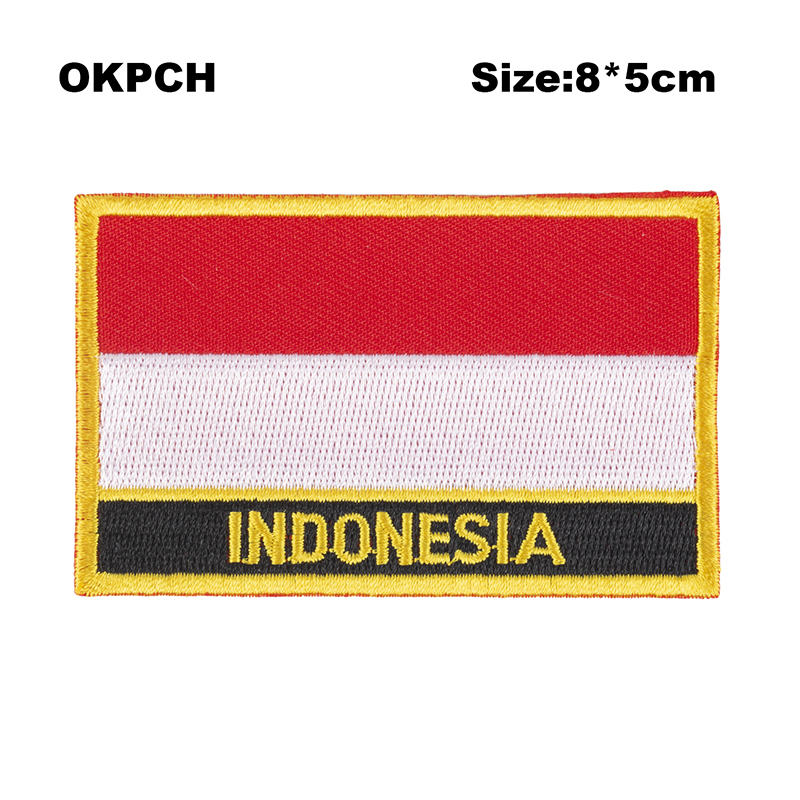 Sewing Indonesia - Toppe da ricamo con bandiera dell'Indonesia,