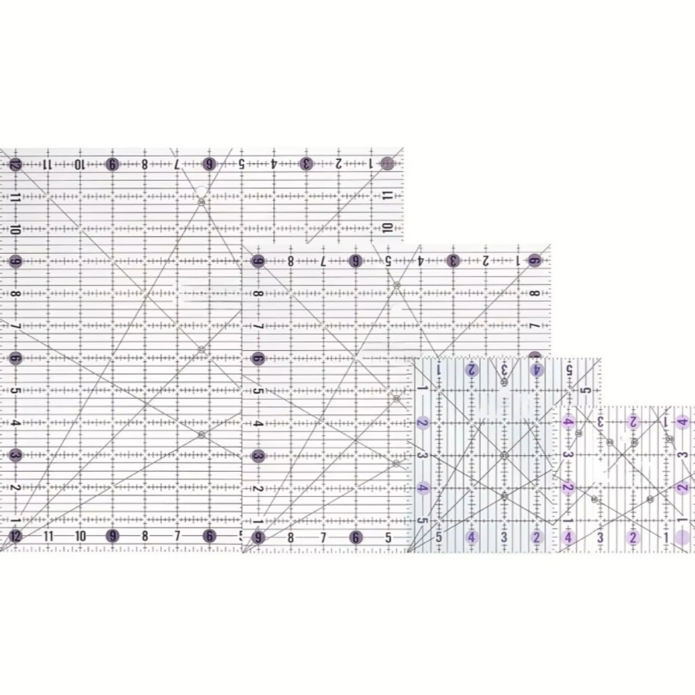 Quilting Ruler Square - Set di 4 Righelli Quadrati in