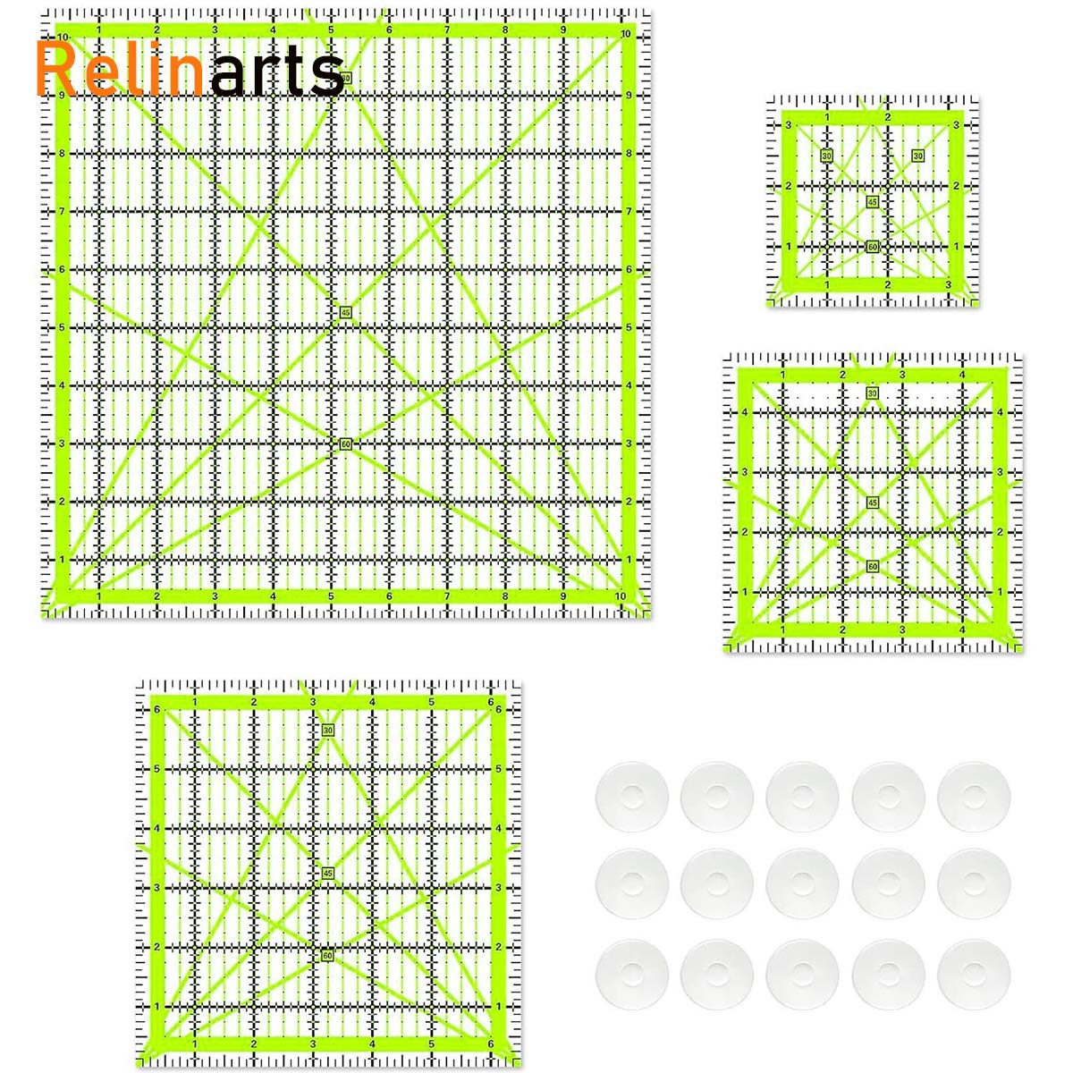 Set di 4 Righelli Quadrati in  - Quilting Ruler Square recensione e prezzo