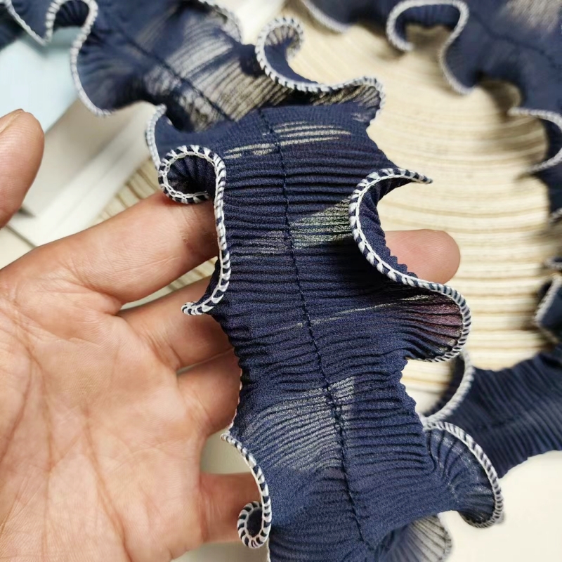 Chiffon blu scuro centro piegh - Textile Sewing Factory recensione e prezzo